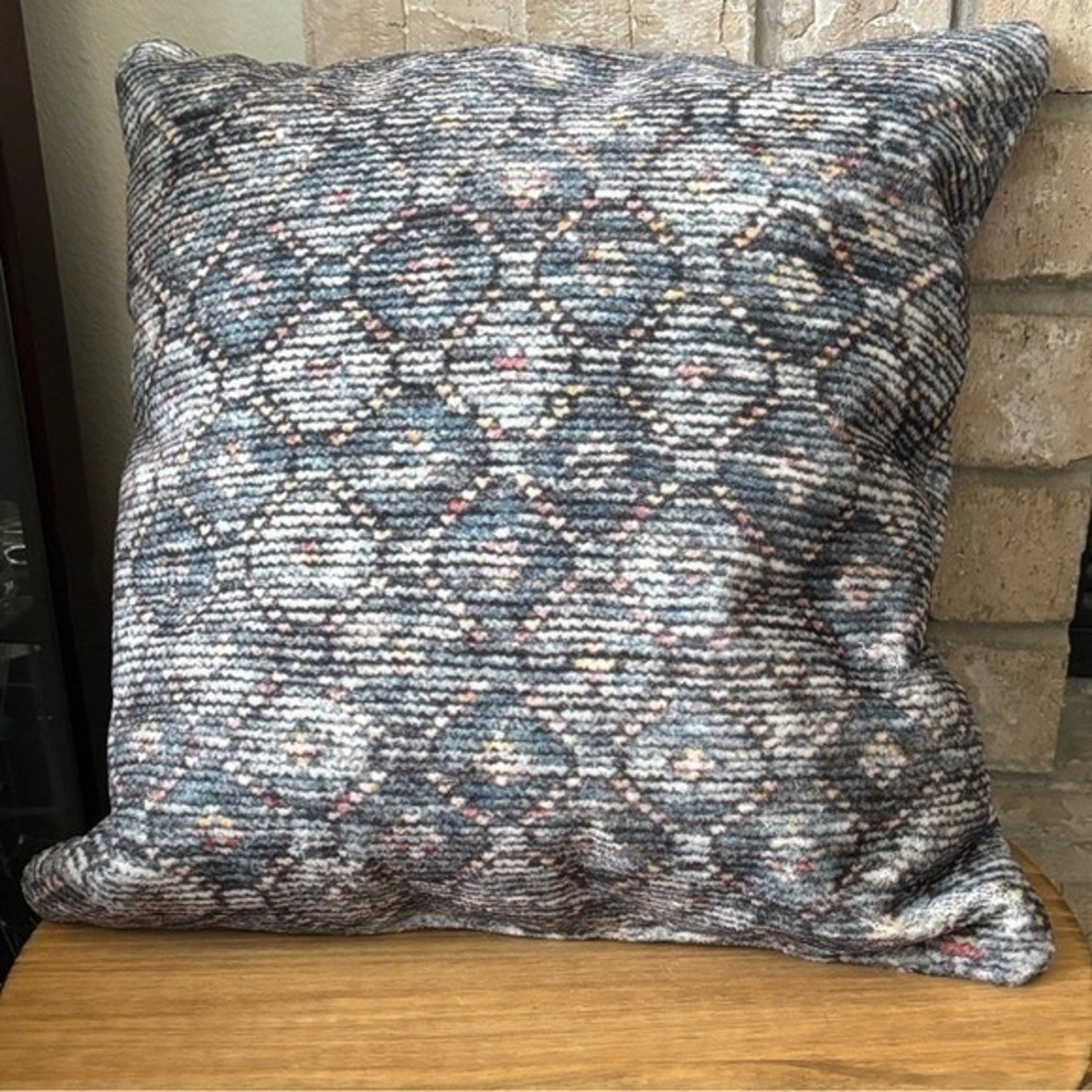 Loloi x Sonoma Super Soft Diamond Geometric Square Throw Pillow Accent 18" Retro - Picture 11 of 12